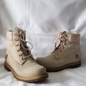 Timberland Womens Pink Linden Woods Leather Waterproof Lace Up‎ Outdoor Boots